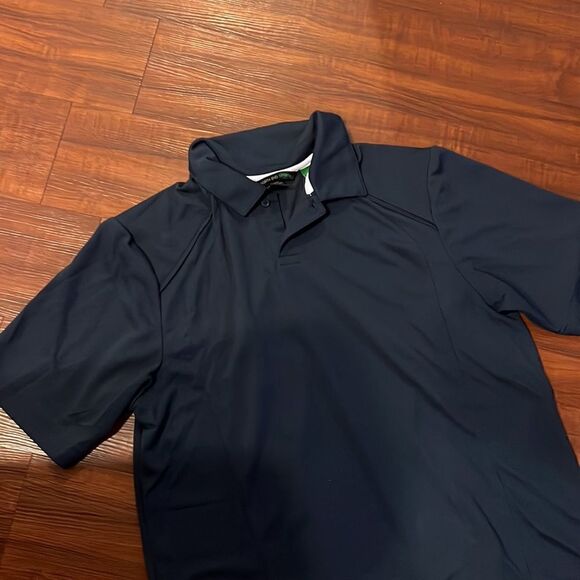 NWOT Mens Navy Blue Dry Fit Polo Shirt - Golf Shirt - Navy - Size Medium - Picture 2 of 3